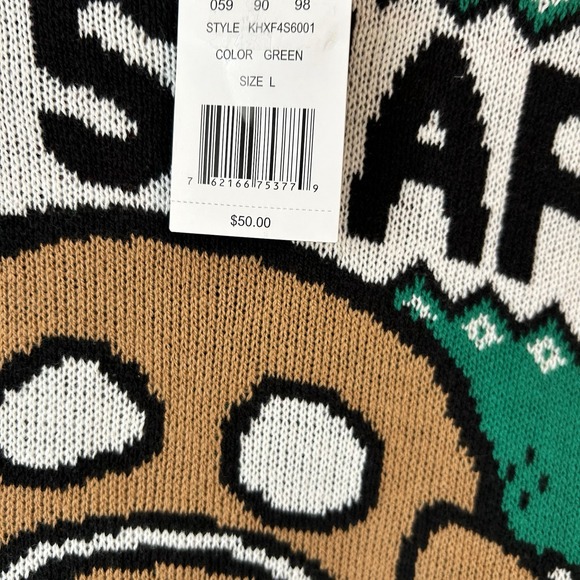 "Oh Snap" Gingerbread Man Ugly Christmas Sweater Broke in Half Size Medium L New - Picture 3 of 12